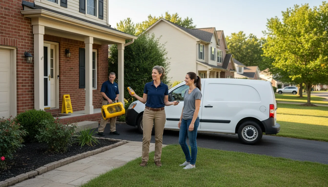Residential water damage restoration in Pittsview, AL
